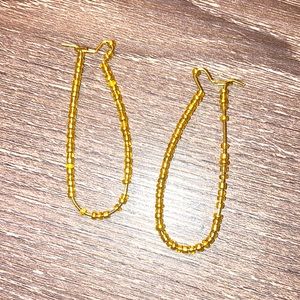 Gold beaded earrings